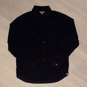 Schott Bros Dress Shirt Black Velvet Feel Size Large